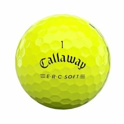 Callaway ERC Soft 2021 Triple Track Yellow Golf Balls -Golf Gloves Sales callaway 2021 erc soft yellow golf ball front
