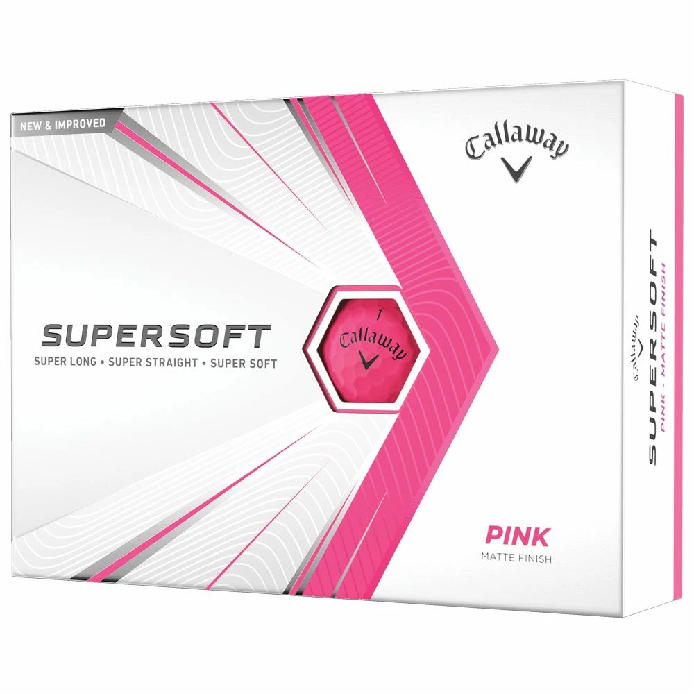 Callaway Supersoft Matte Pink Golf Balls 3 Callaway Supersoft Matte Pink Golf Balls