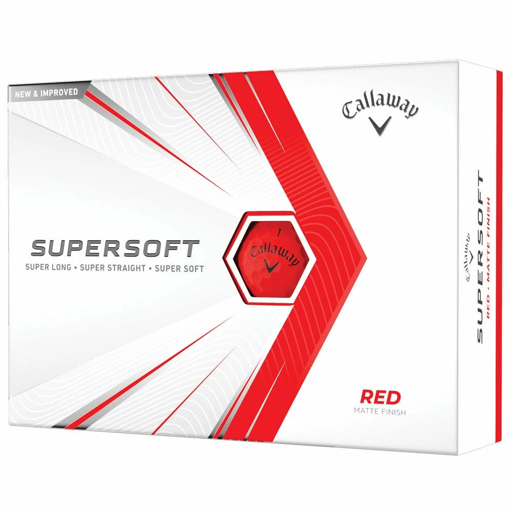 Callaway Supersoft Matte Red Golf Balls 3 Callaway Supersoft Matte Red Golf Balls