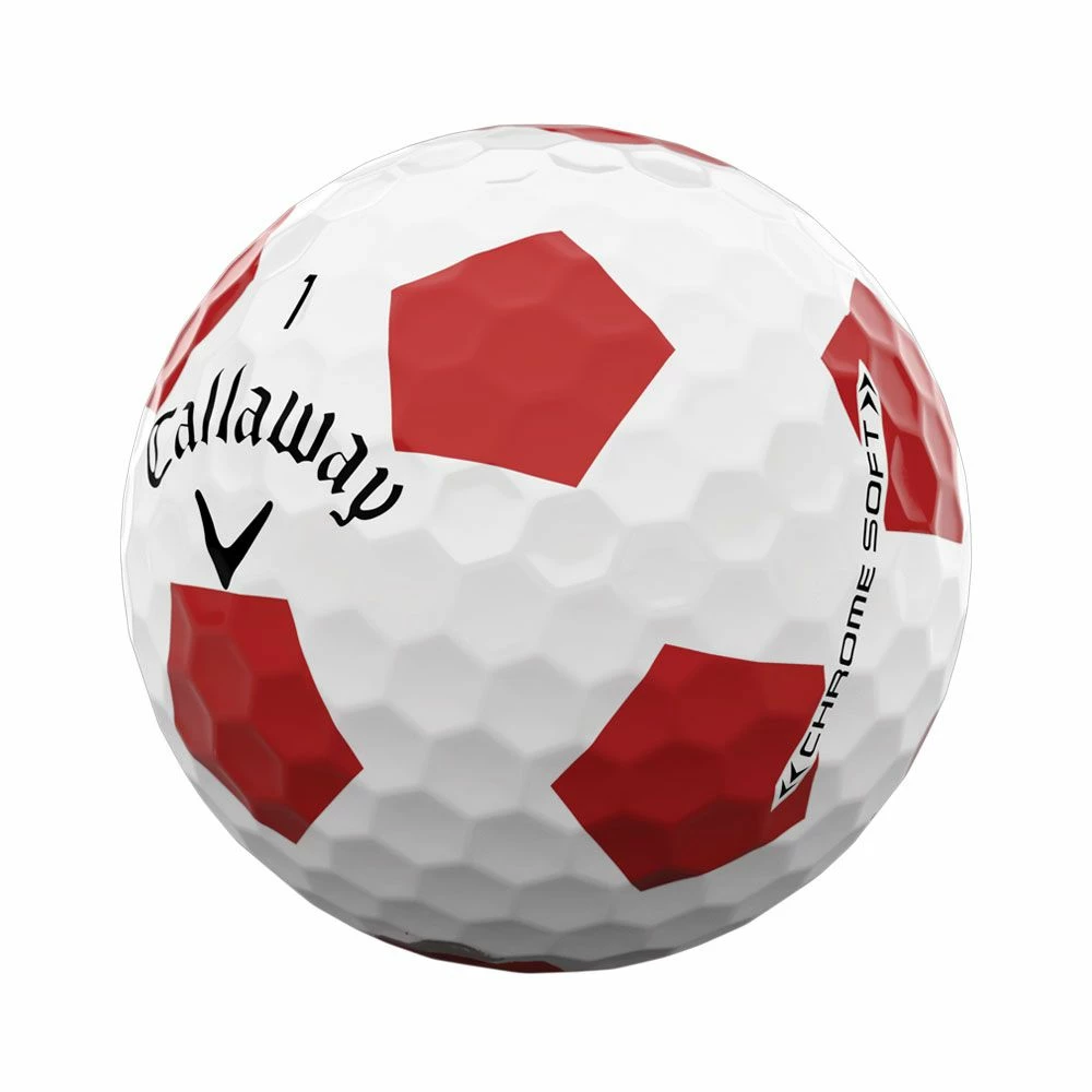 Callaway Chrome Soft 2022 Truvis Red Golf Balls 5 Callaway Chrome Soft 2022 Truvis Red Golf Balls - Image 3