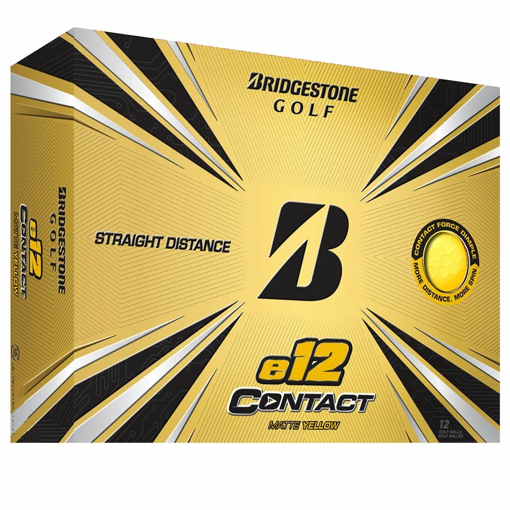 Bridgestone E12 Contact Yellow Golf Balls 3 Bridgestone E12 Contact Yellow Golf Balls