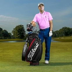 Titleist Jet Black 9.5" Tour Golf Staff Bag 29 Titleist Jet Black 9.5" Tour Golf Staff Bag -Golf Gloves Sales jet black tour players bags jt tb9sf9 2 1