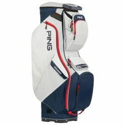 Ping Traverse Golf Cart Bag -Golf Gloves Sales ping traverse 2023 golf cart bag platinum navy red 1