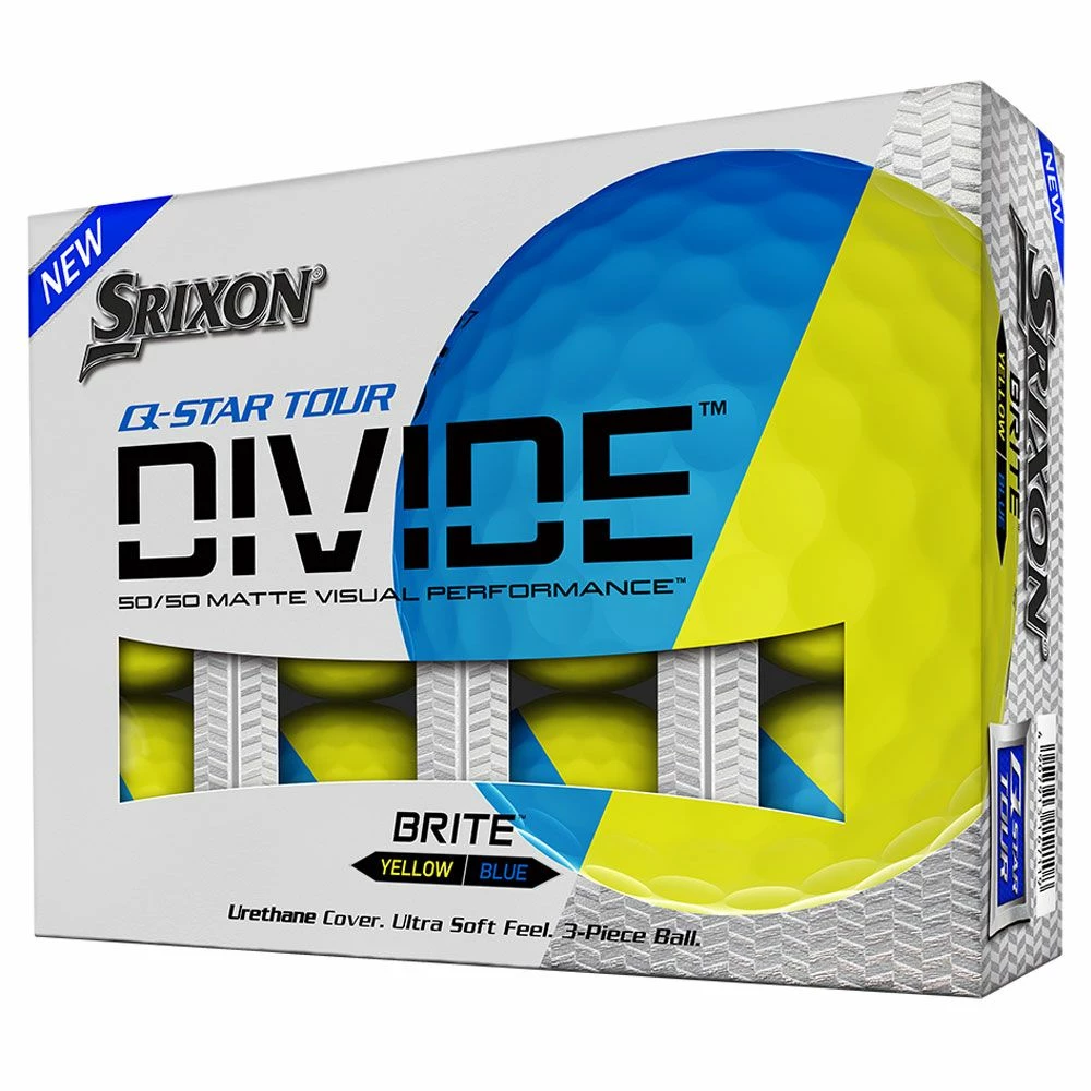 Srixon Q-Star Tour Divide Blue Golf Balls 3 Srixon Q-Star Tour Divide Blue Golf Balls
