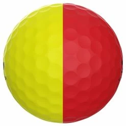 Srixon Q-Star Tour Divide Red Golf Balls 7 Srixon Q-Star Tour Divide Red Golf Balls -Golf Gloves Sales srixon 2021 q star tour divide golf ball yellow red side