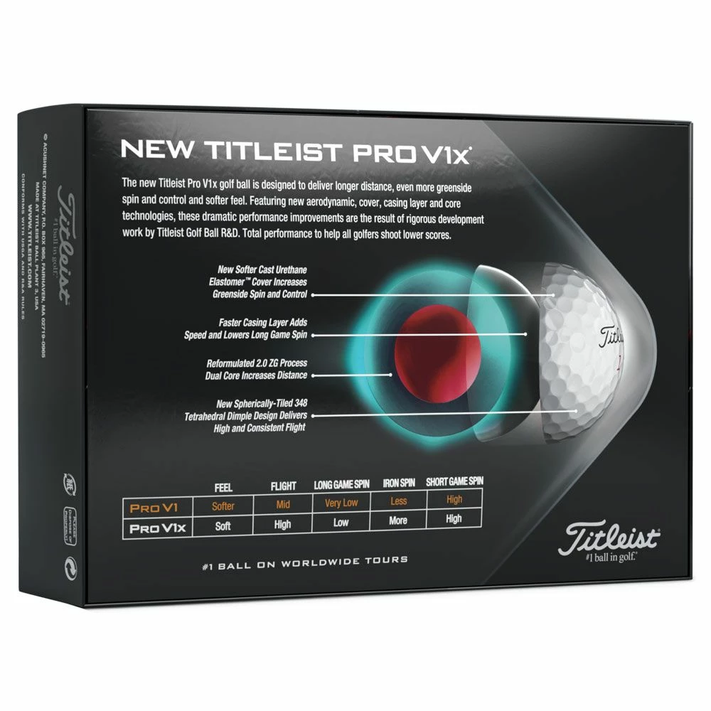 Titleist Pro V1x Golf Balls 6 Titleist Pro V1x Golf Balls - Image 4