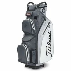 Titleist Cart 14 StaDry 2023 Golf Cart Bag -Golf Gloves Sales titleist cart 14 stadry 2023 golf cart bag charcoal grey white