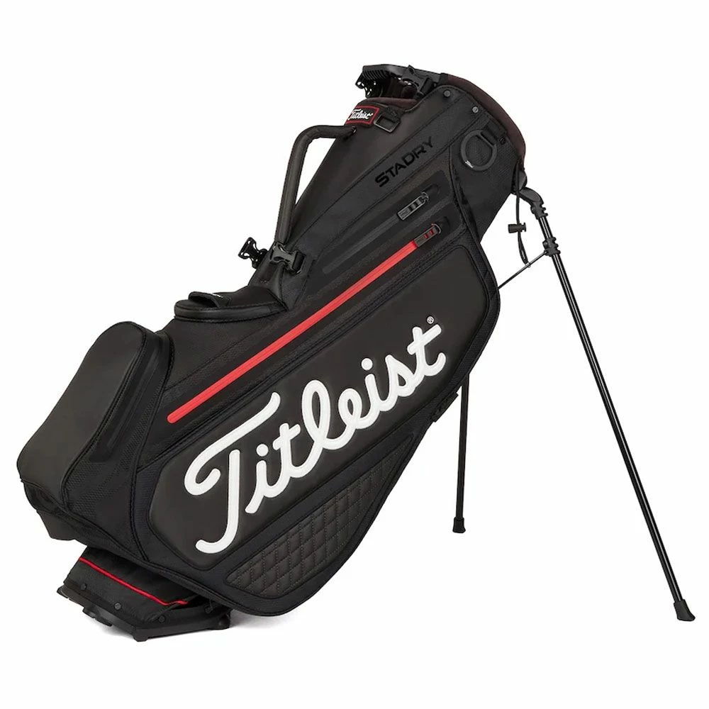 Titleist Jet Black Premium Golf Stadry Stand Bag 3 Titleist Jet Black Premium Golf Stadry Stand Bag