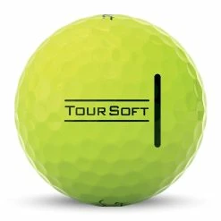 Titleist Tour Soft 2022 Yellow Golf Balls -Golf Gloves Sales titleist tour soft yellow golf balls t4113s side