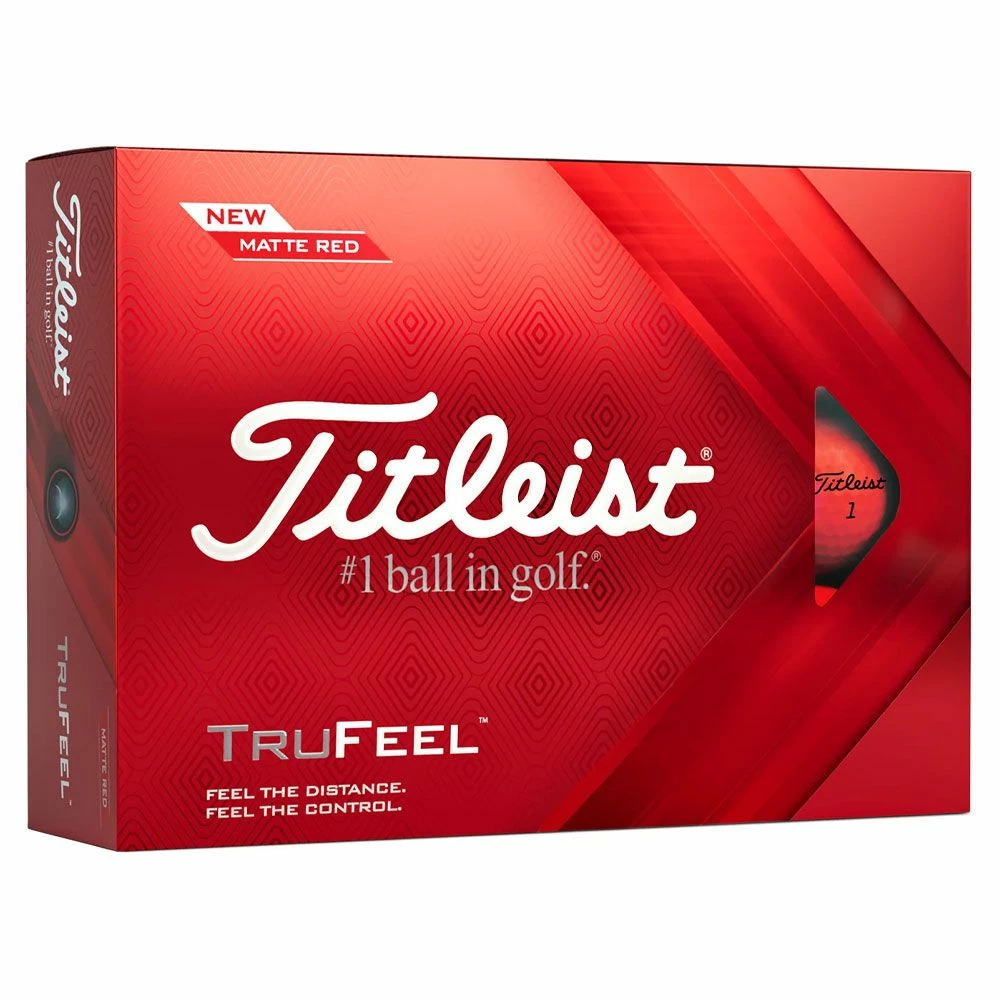 Titleist TruFeel 2022 Matte Red Golf Balls 3 Titleist TruFeel 2022 Matte Red Golf Balls