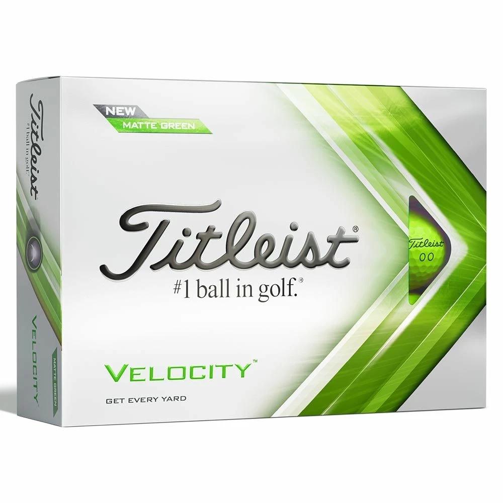 Titleist Velocity 2022 Matte Green Golf Balls 3 Titleist Velocity 2022 Matte Green Golf Balls