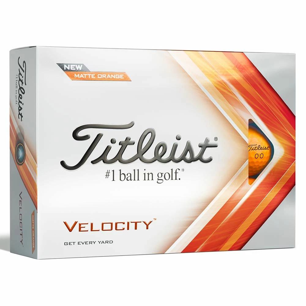 Titleist Velocity 2022 Matte Orange Golf Balls 3 Titleist Velocity 2022 Matte Orange Golf Balls