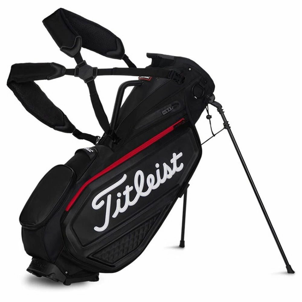 Titleist Jet Black Premium Golf Staff Stand Bag 3 Titleist Jet Black Premium Golf Staff Stand Bag