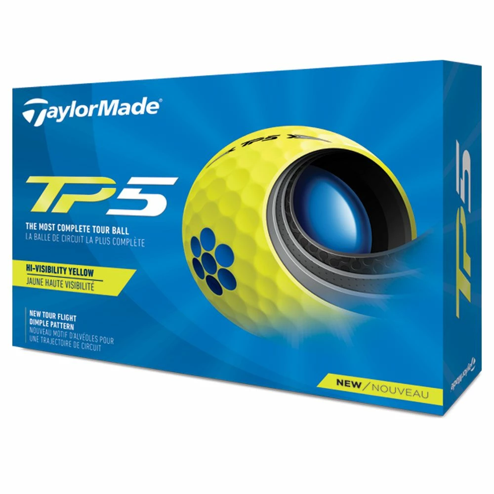 TaylorMade TP5 2021 Yellow Golf Balls 3 TaylorMade TP5 2021 Yellow Golf Balls