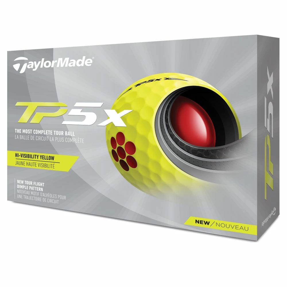TaylorMade TP5x 2021 Yellow Golf Balls 3 TaylorMade TP5x 2021 Yellow Golf Balls